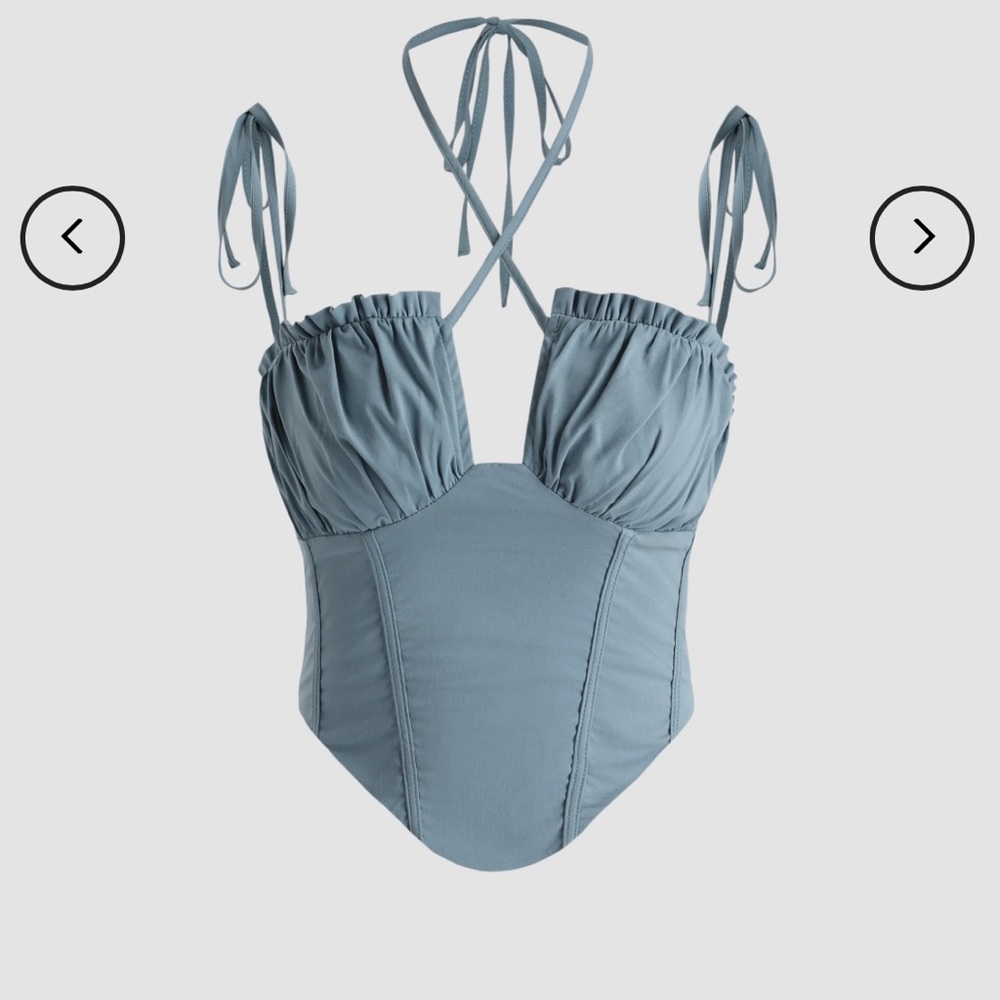 Blue corset top
